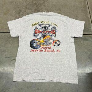 vintage bike week choppers iron cross lightning flame shirt size xl